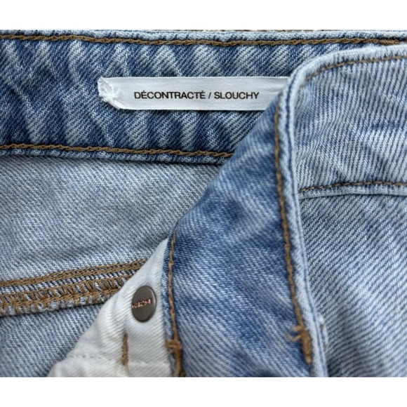 Garage Denim Slouchy Jeans Women's 0/24 Blue Light Wash Baggy Relaxed Organic - Picture 5 of 10